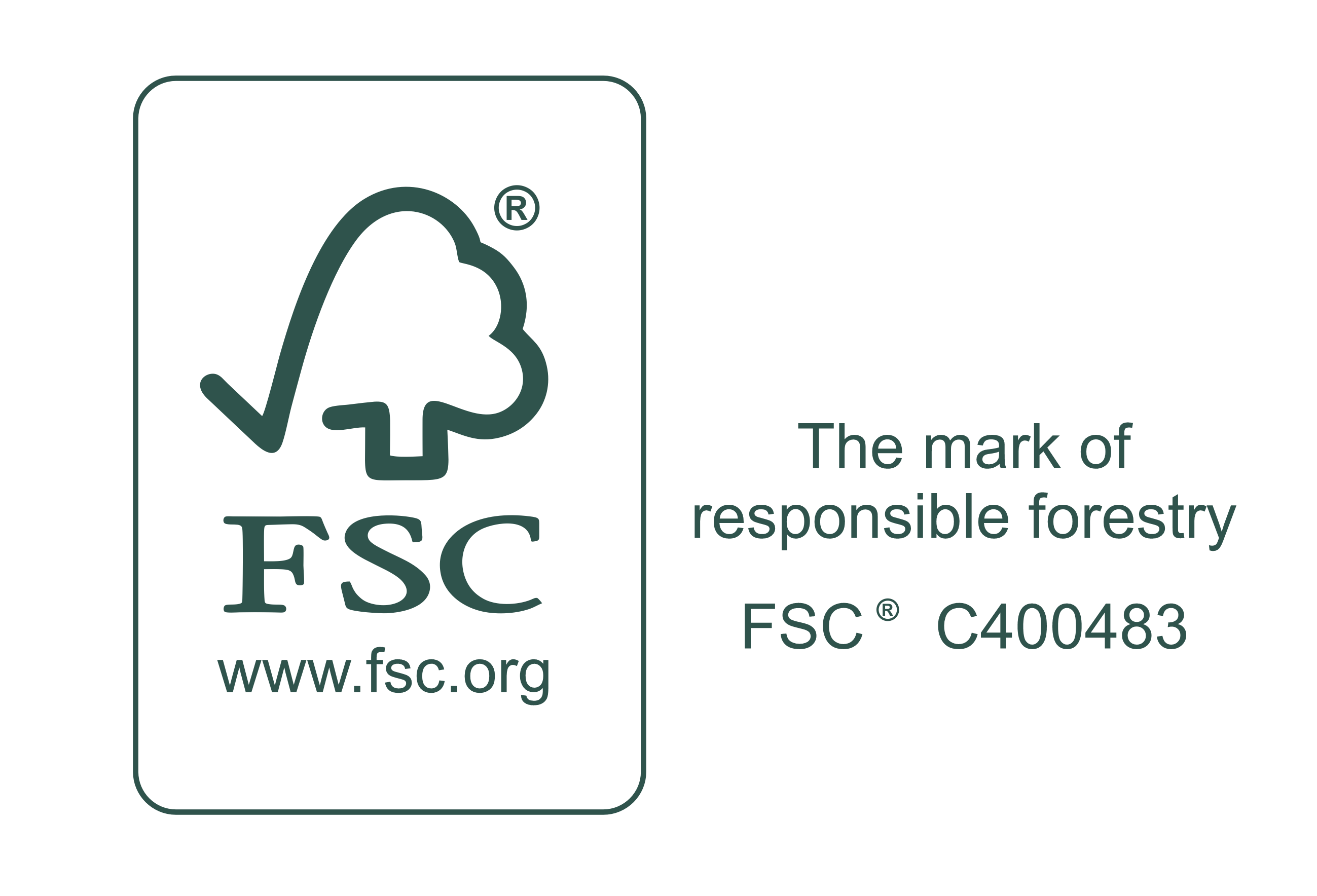 FSC Certified — The mark of responsible forestry